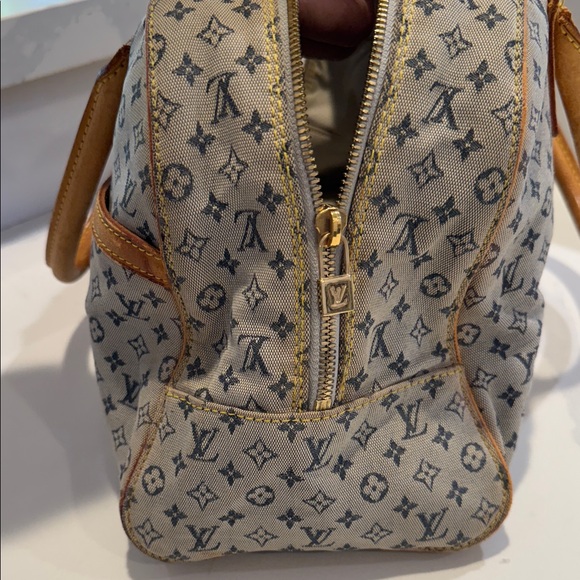 Louis Vuitton Navy Monogram Mini Lin Marie Boston Handbag - Picture 11 of 17